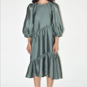 Just Female Mae Dress balsam green
